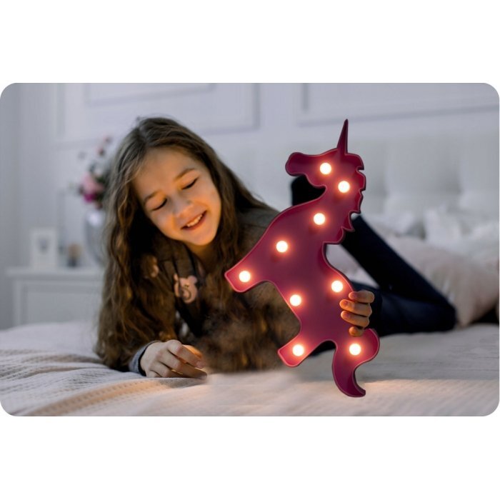Nukido Lampa de veghe in forma de unicorn Roz