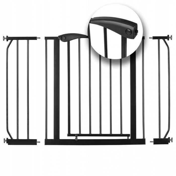 Nukido Poarta siguranta 75-115 cm 718300 Negru