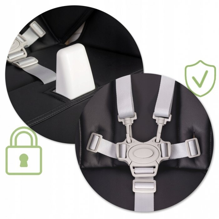 Nukido Scaun de masa multifunctional Belo negru