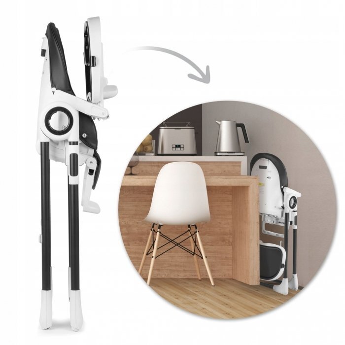 Nukido Scaun de masa multifunctional Belo negru
