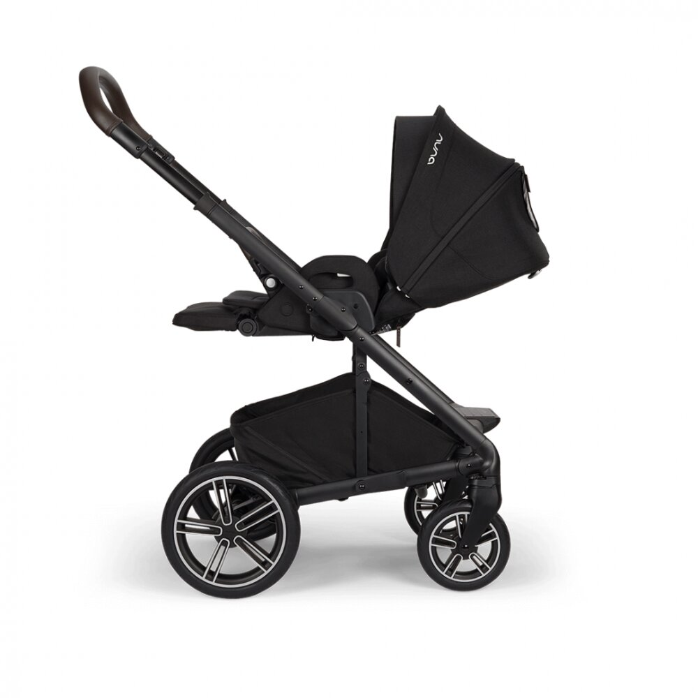 NUNA Carucior pentru copii Mixx Next Caviar cu suspensii suport reglabil pentru picioare sezut reversibil si accesorii incluse