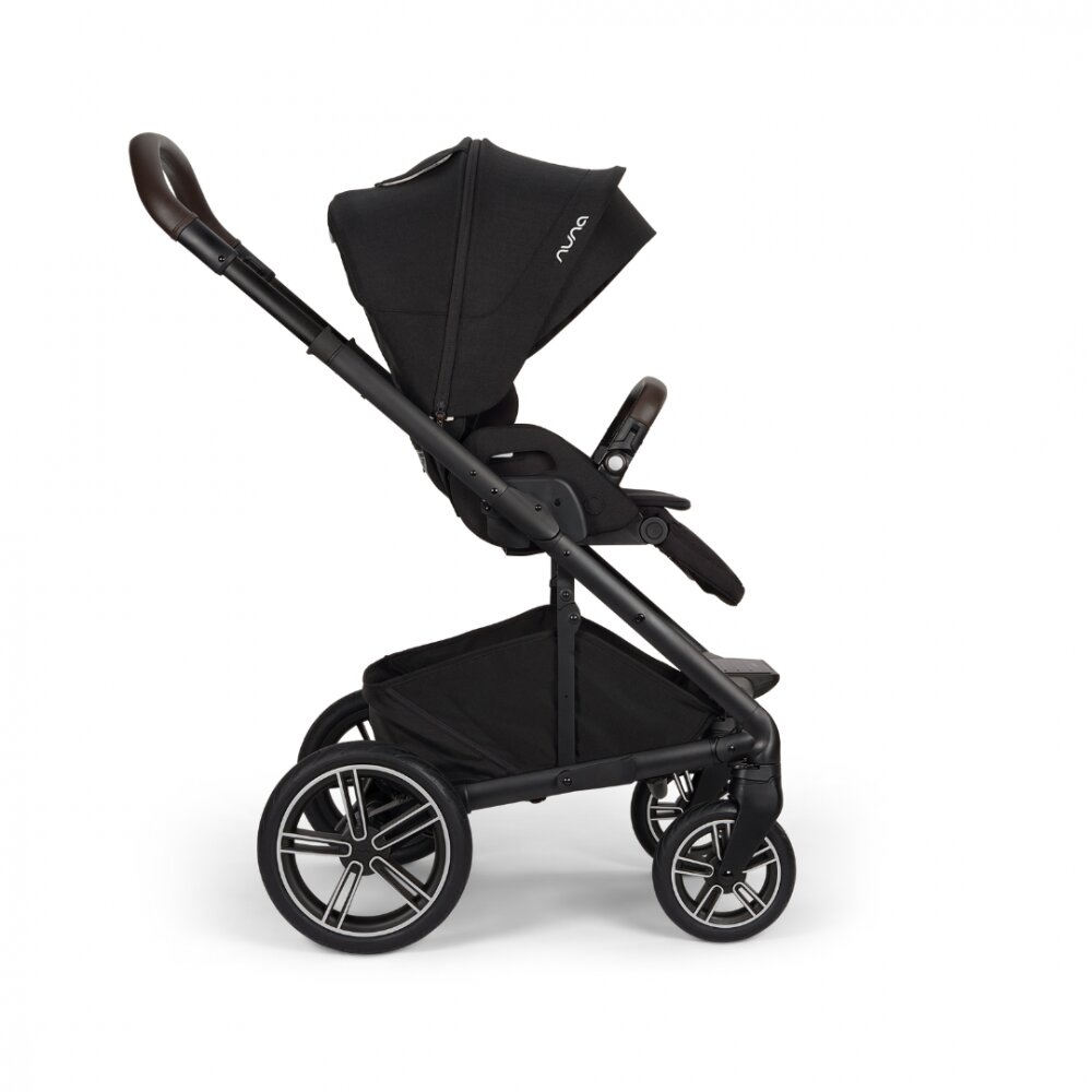 NUNA Carucior pentru copii Mixx Next Caviar cu suspensii suport reglabil pentru picioare sezut reversibil si accesorii incluse