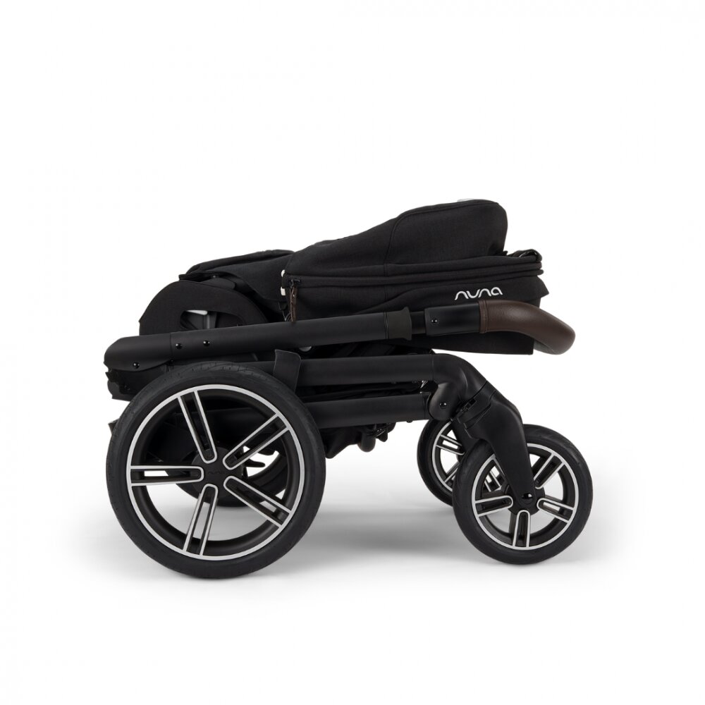 NUNA Carucior pentru copii Mixx Next Caviar cu suspensii suport reglabil pentru picioare sezut reversibil si accesorii incluse