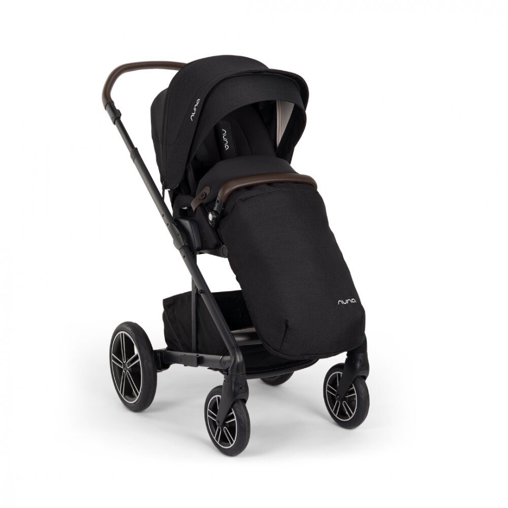 NUNA Carucior pentru copii Mixx Next Caviar cu suspensii suport reglabil pentru picioare sezut reversibil si accesorii incluse
