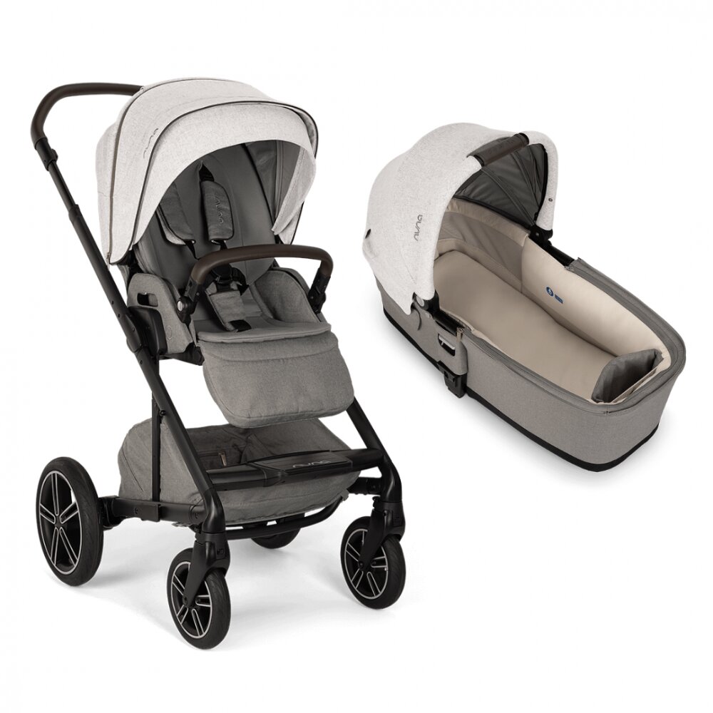 NUNA Carucior pentru copii Mixx Next colectia Mineral 2 in 1 compact spatar reglabil maner ajustabil suspensii husa de ploaie husa picioare