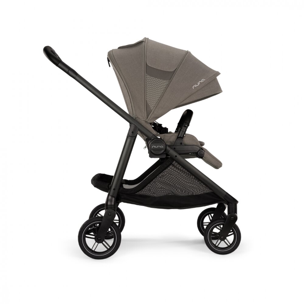 NUNA Carucior pentru copii SWIV Granite cu roti pivotante 360 spatar si maner parental reglabile bara detasabila husa de ploaie suport pentru pahar si geanta de transport