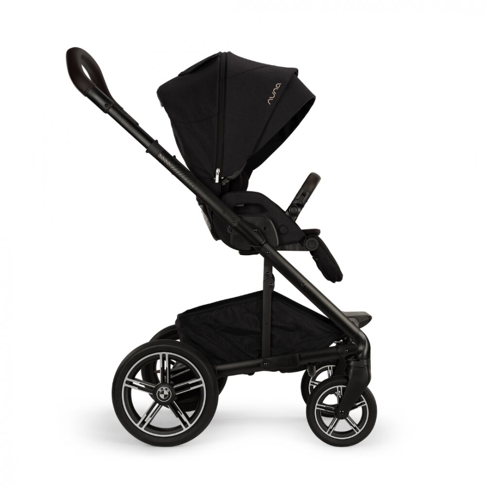 NUNA Carucior pentru copii x BMW MIXX next Negru Element cu sezut reversibil pliere compacta spatar reglabil suspensii maner parental reglabil husa de ploaie husa picioare
