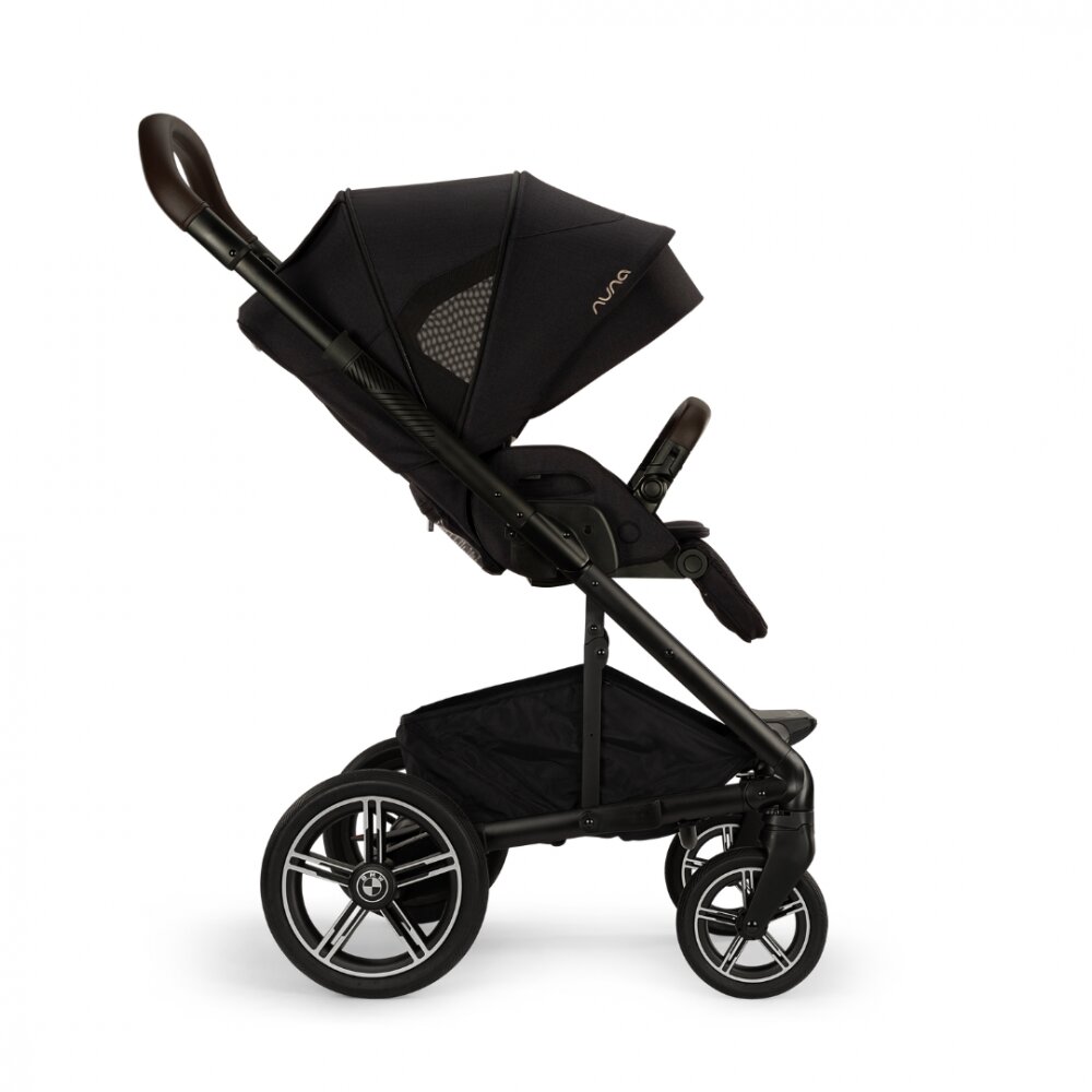 NUNA Carucior pentru copii x BMW MIXX next Negru Element cu sezut reversibil pliere compacta spatar reglabil suspensii maner parental reglabil husa de ploaie husa picioare