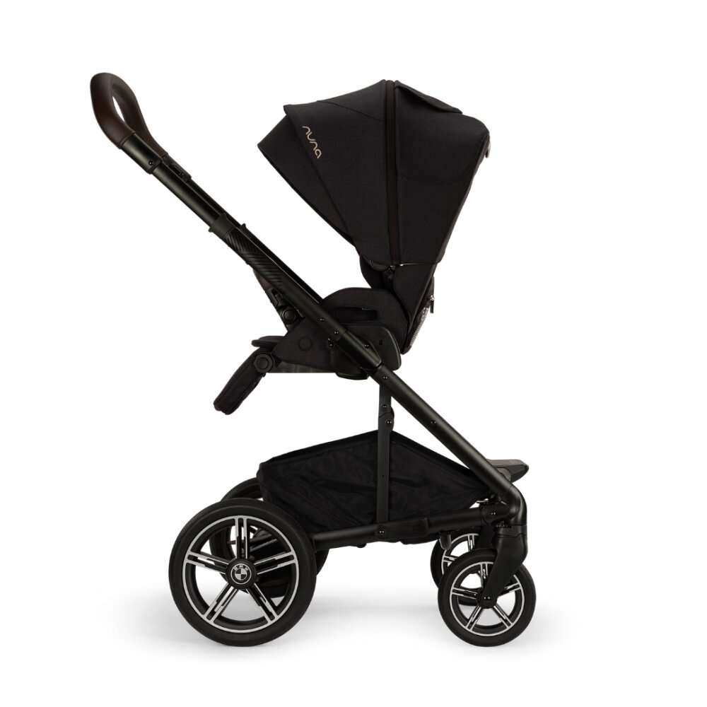 NUNA Carucior pentru copii x BMW MIXX next Negru Element cu sezut reversibil pliere compacta spatar reglabil suspensii maner parental reglabil husa de ploaie husa picioare