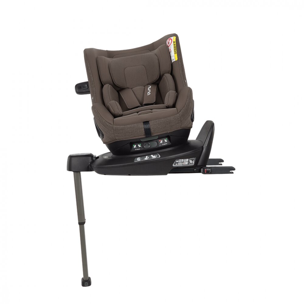 NUNA Scaun auto pentru copii PRUU Chestnut 40-105 cm testat ADAC si certificat R129 rotativ spatar reglabil tetiera ajustabila