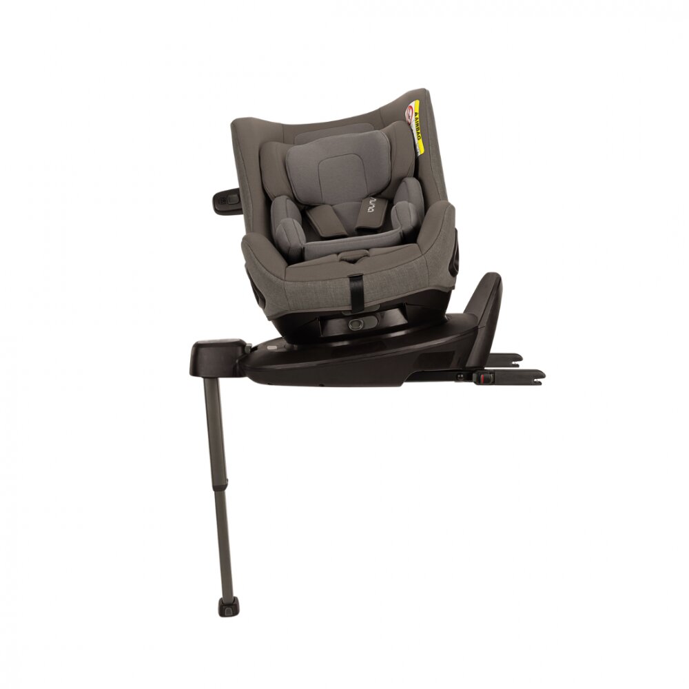 NUNA Scaun auto pentru copii PRUU Granite 40-105 cm testat ADAC si certificat R129 rotativ spatar reglabil tetiera ajustabila