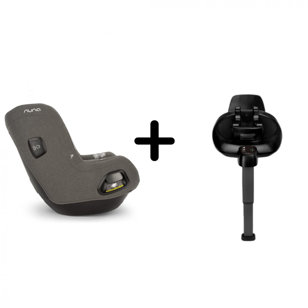 NUNA Scaun auto pentru copii Todl next Thunder rotativ i-Size 40-105 cm + baza isofix Base next i-Size