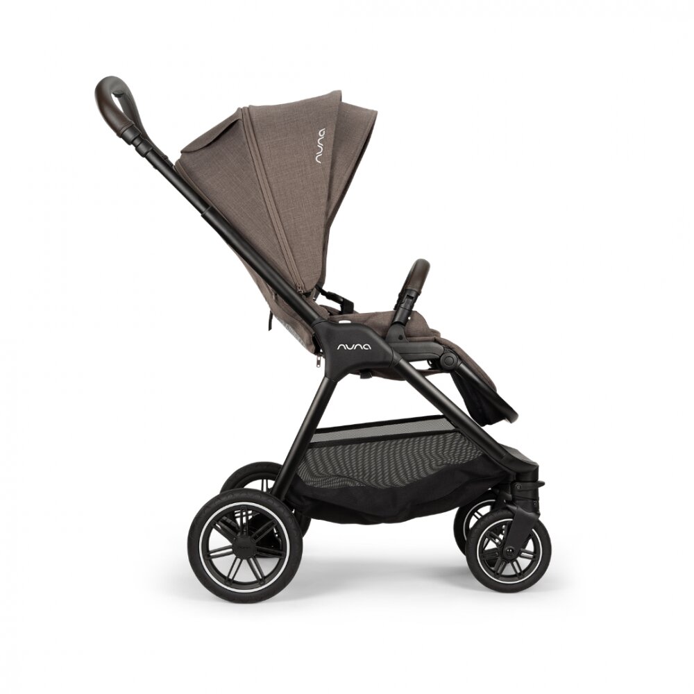 NUNA Set carucior compact Triv next 2 in 1 Chestnut reversibil roti cu suspensii suport reglabil pentru picioare greutate admisa 22 kg