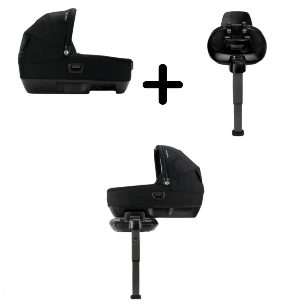 NUNA Set landou Cari next Caviar 40-70 cm + baza isofix base next i-Size pentru Cari next