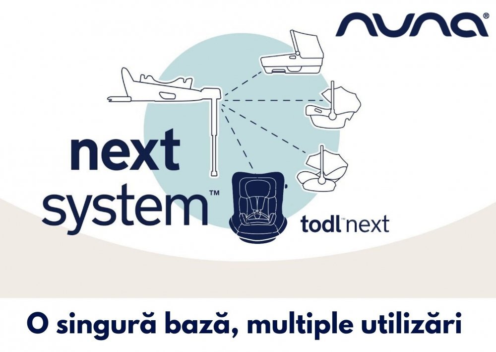 NUNA Set Scaun auto rotativ i-Size Todl next Pine 40-105 cm + Baza isofix Base next i-Size