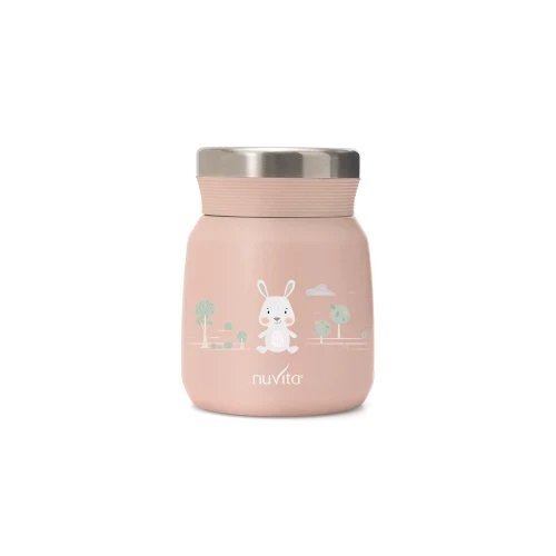 NUVITA Termos din otel inoxidabil English Rose pentru alimente lichide si solide 300 ml