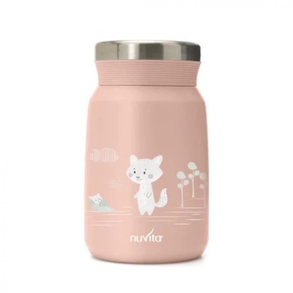 NUVITA Termos din otel inoxidabil English Rose pentru alimente lichide si solide 500 ml