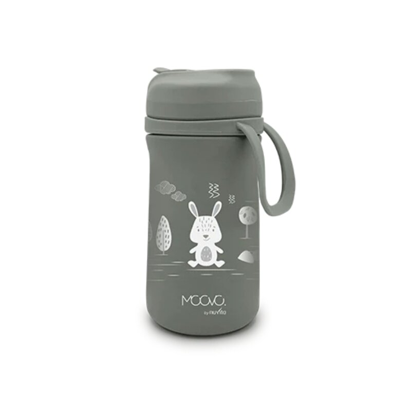 NUVITA Termos din otel inoxidabil Sage Green 350 ml cu cioc retractabil din silicon