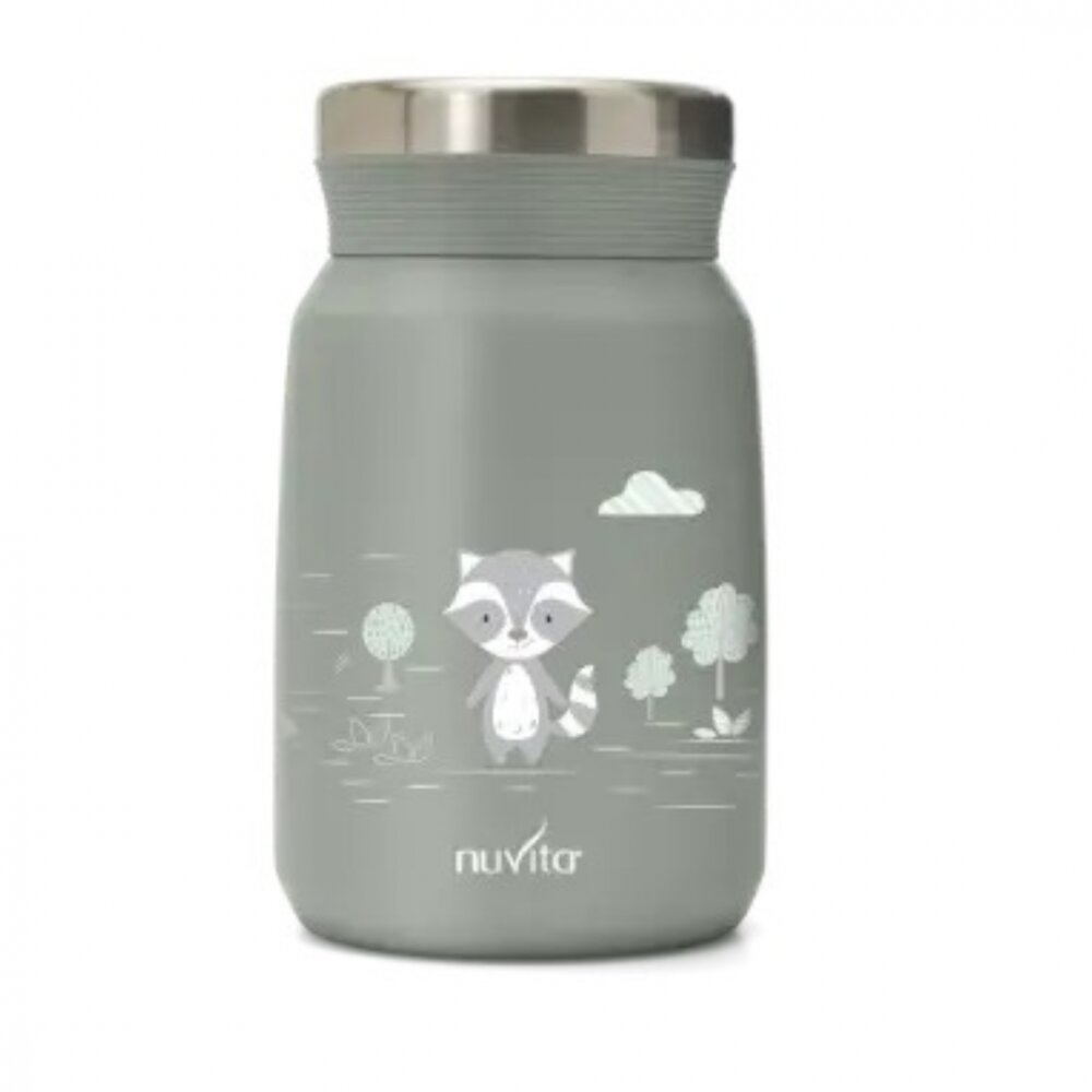 NUVITA Termos din otel inoxidabil Sage Green pentru alimente lichide si solide 500 ml