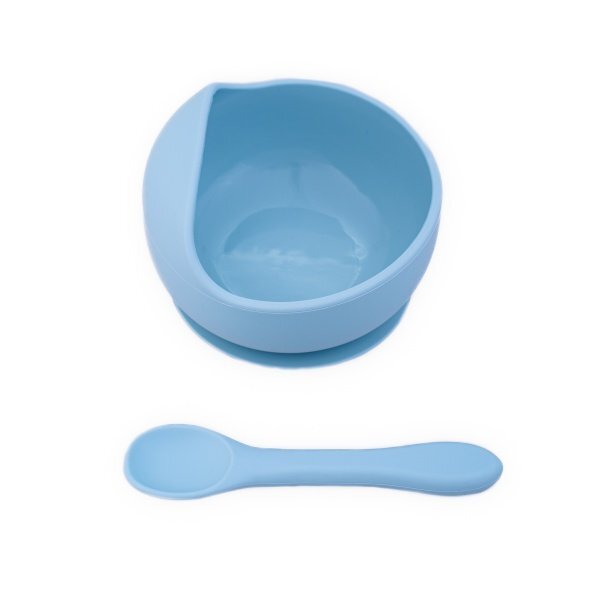 Oaki Set diversificare complet pentru copii din silicon Bleu