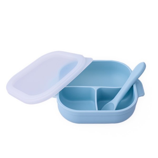Oaki Set diversificare complet pentru copii din silicon Bleu