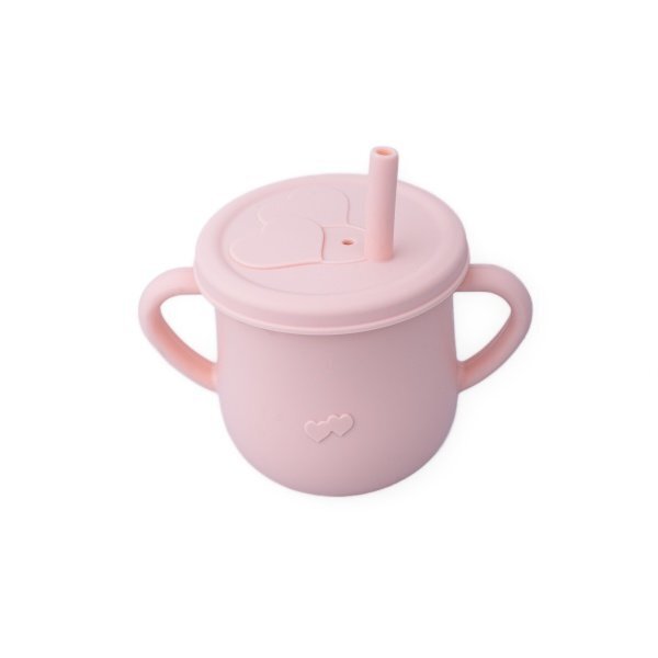 Oaki Set diversificare complet pentru copii din silicon Roz pal