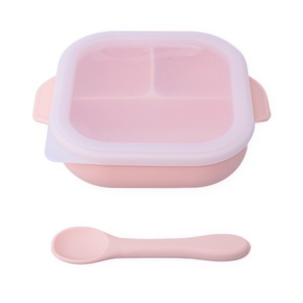 Oaki Set diversificare complet pentru copii din silicon Roz pal