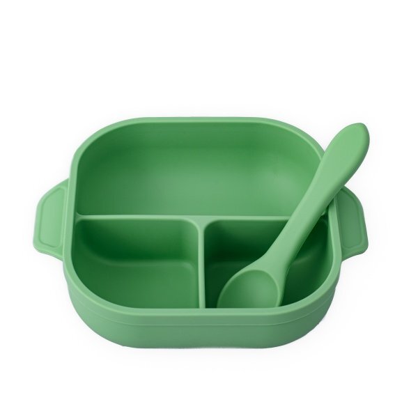 Oaki Set diversificare complet pentru copii din silicon Verde pal