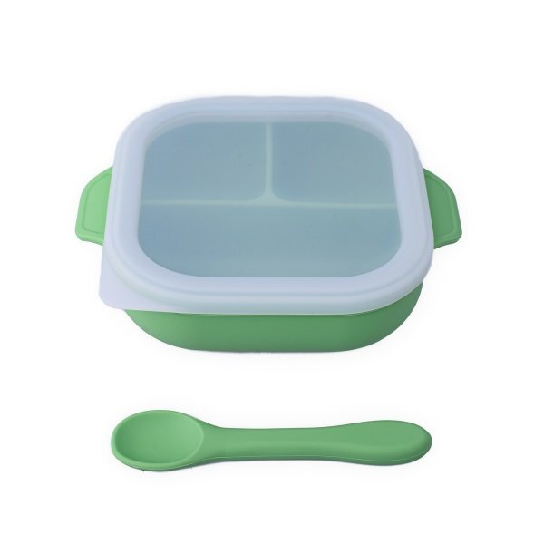 Oaki Set diversificare complet pentru copii din silicon Verde pal