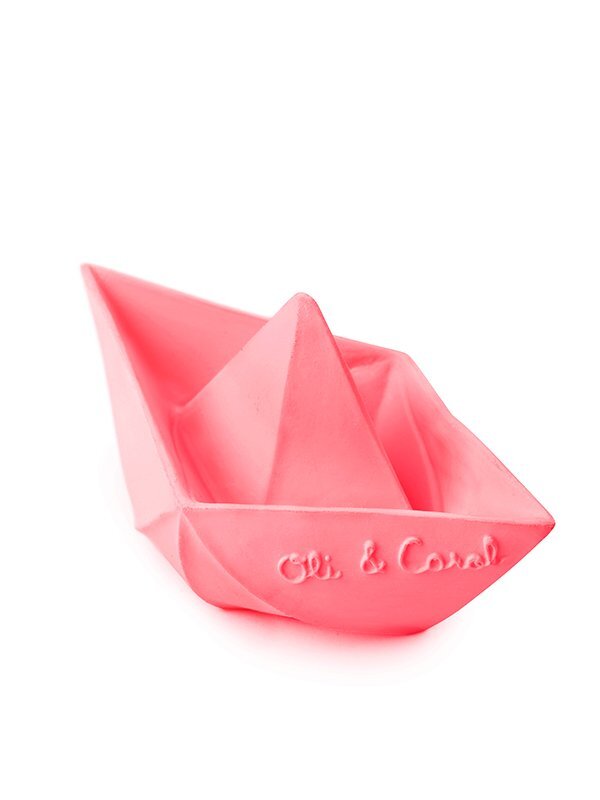 Oli&Carol Jucarie pentru baie Barcuta Origami roz