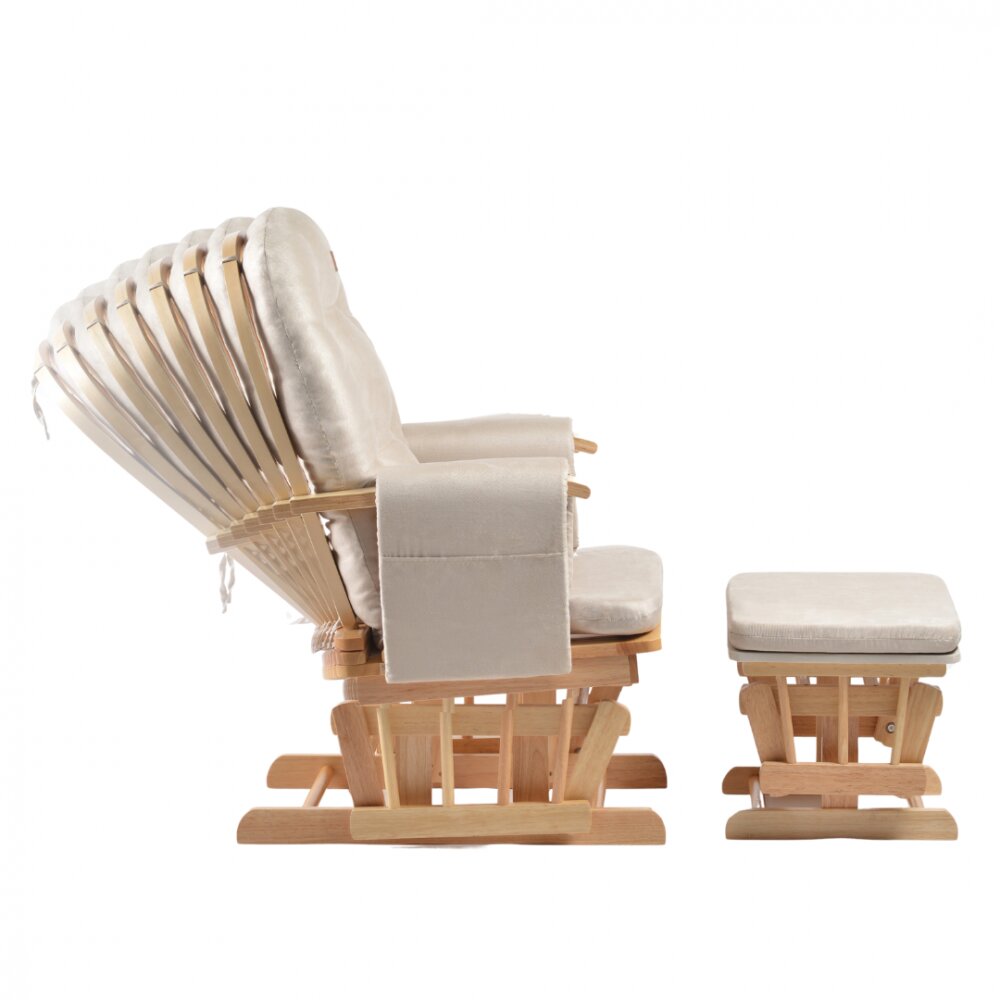 ONINO Fotoliu reglabil pentru alaptare cu suport de picioare Natural Beige