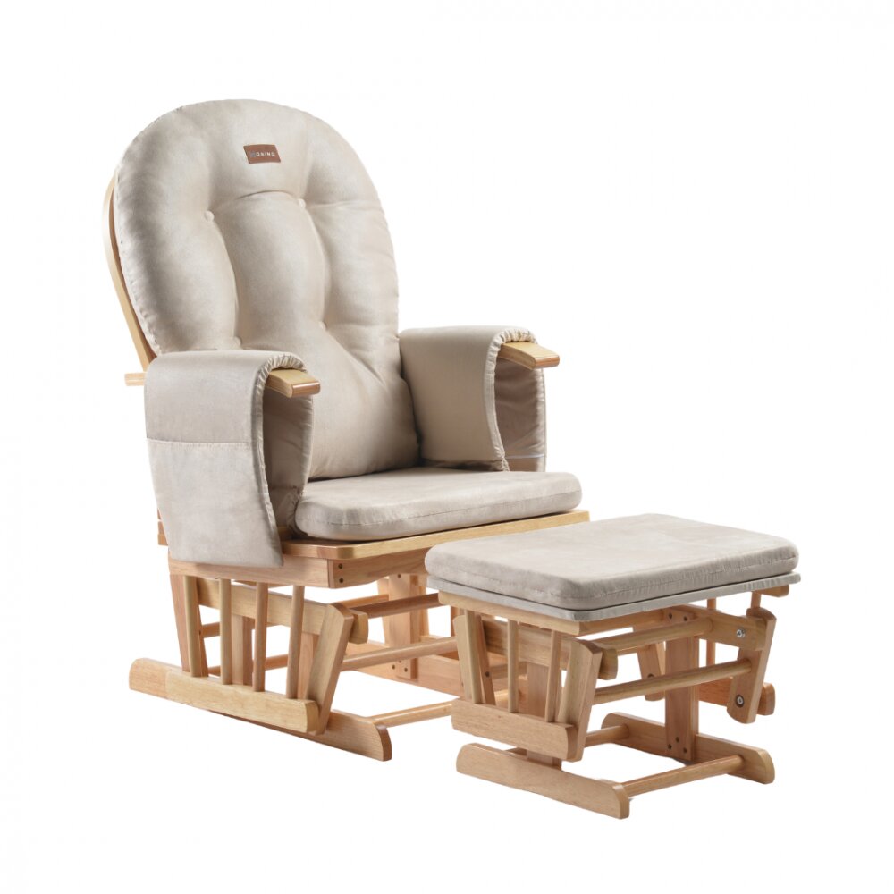 ONINO Fotoliu reglabil pentru alaptare cu suport de picioare Natural Beige