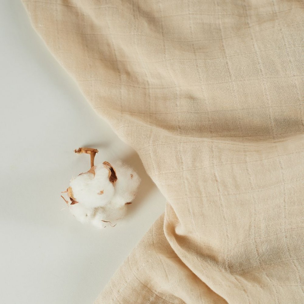 ONINO Muselina multifunctionala din bumbac organic 120x120 cm Hug.me Creamy vanilla