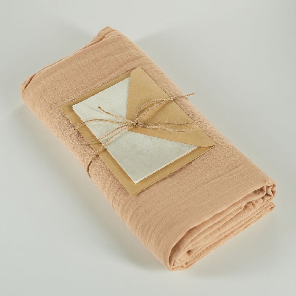 ONINO Muselina multifunctionala din bumbac organic 120x120 cm Hug.me Oatmeal beige