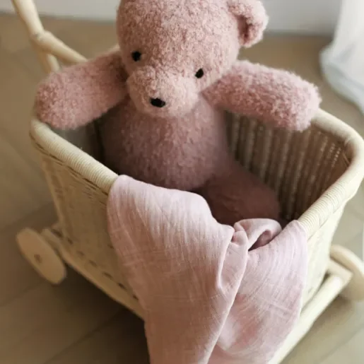 ONINO Muselina multifunctionala din bumbac organic 120x120 cm Hug.me Warm peach