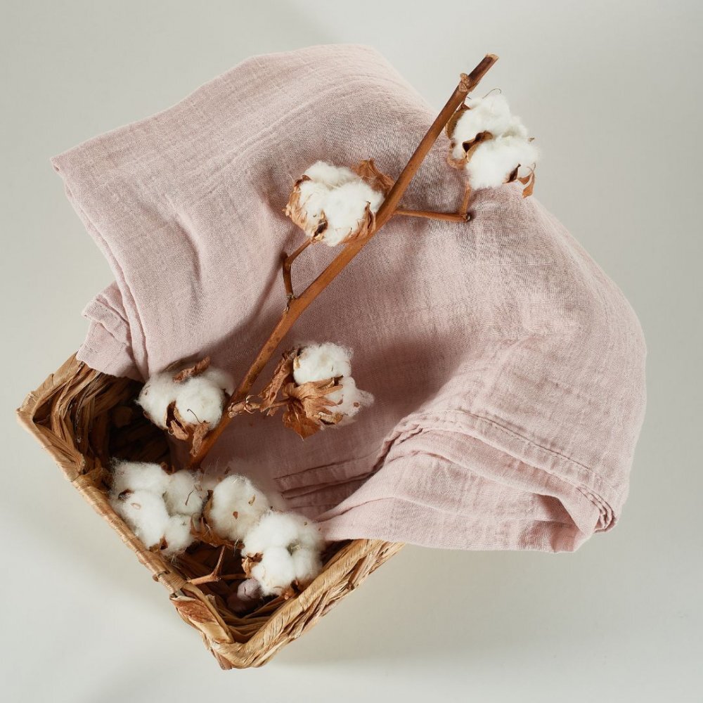 ONINO Muselina multifunctionala din bumbac organic 120x120 cm Hug.me Warm peach