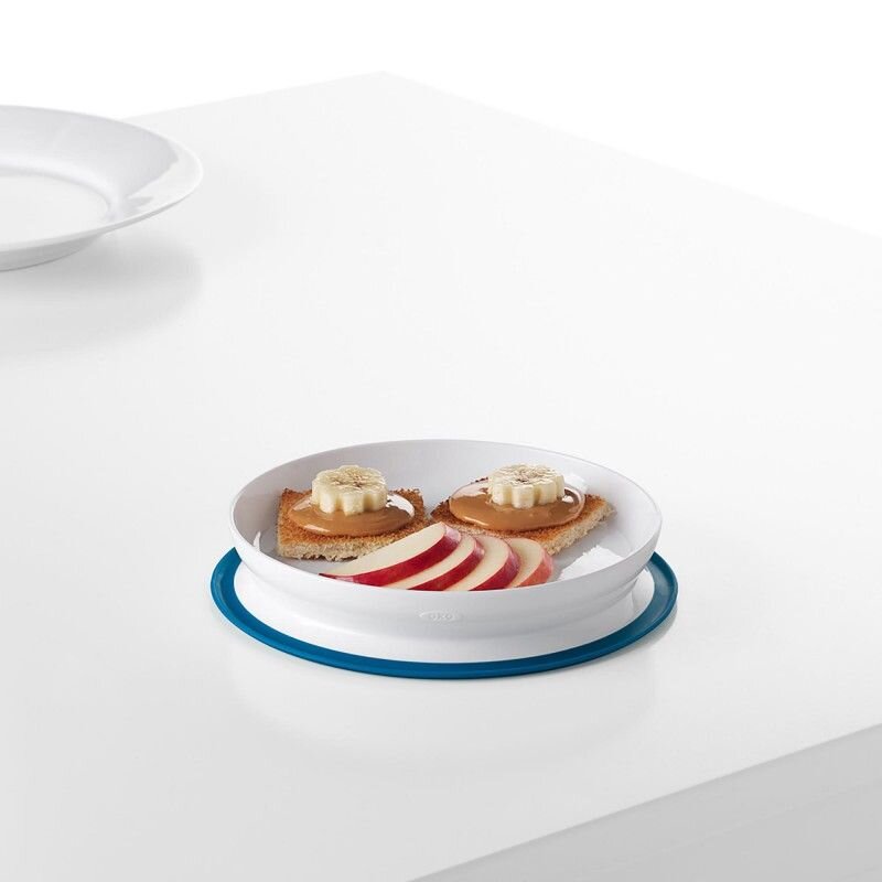OXO tot Farfurie cu fixare prin suctiune navy