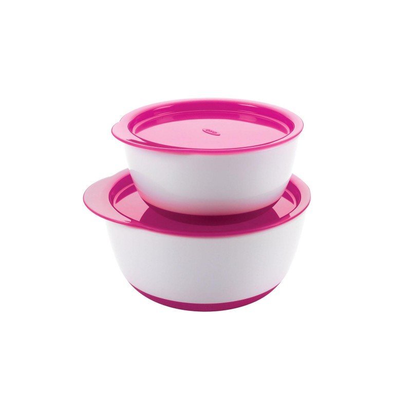 OXO tot Set 2 boluri alimentare cu capac roz 200360 ml