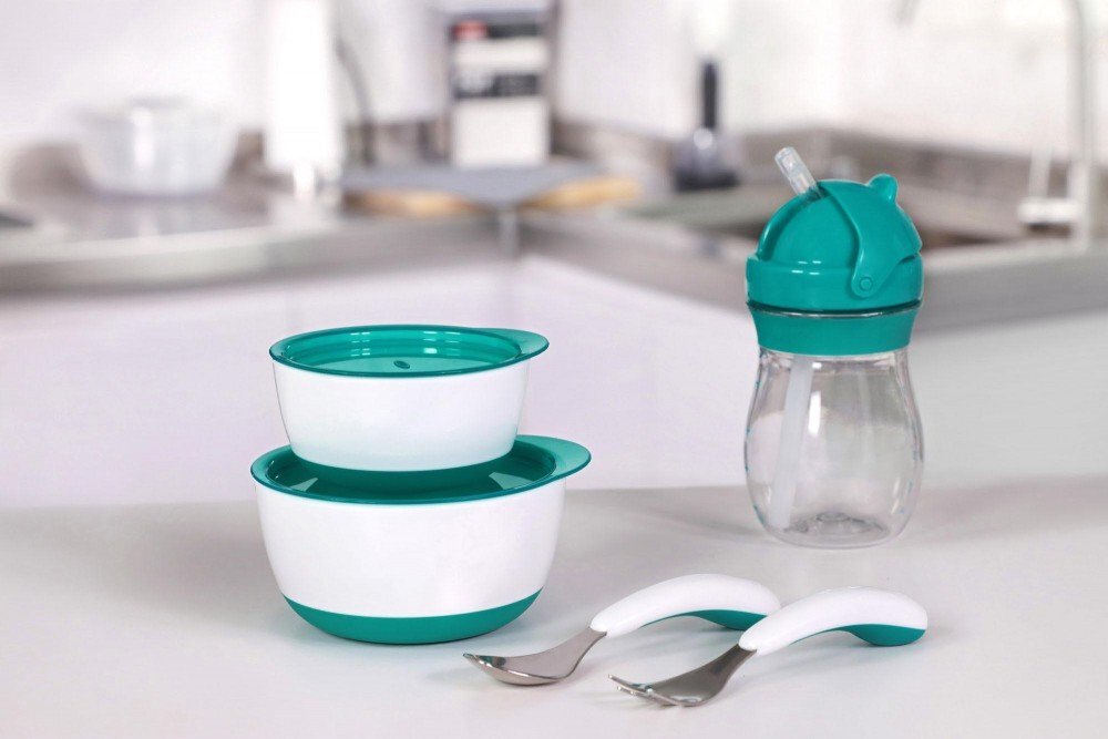 OXO tot Set 2 boluri alimentare cu capac teal 200360 ml