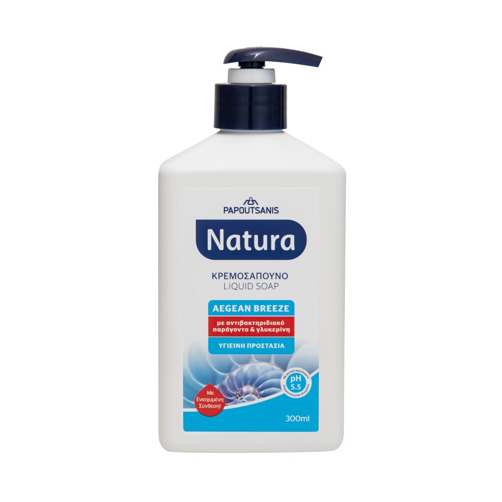 Papoutsanis Sapun lichid Natura Aegean Breeze 300ml