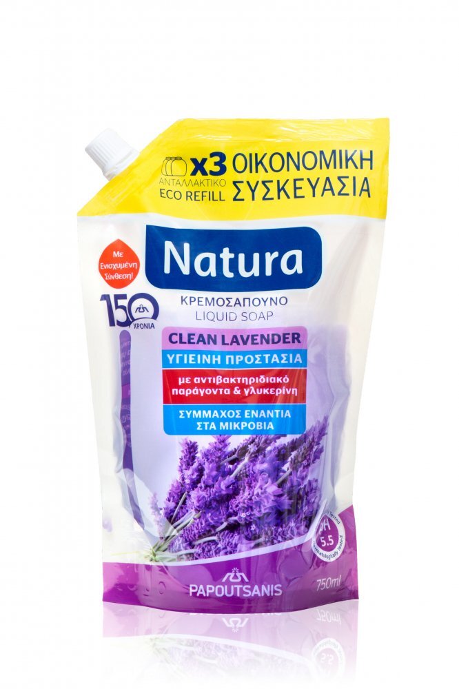 Papoutsanis Sapun lichid Reffil Natura Lavanda 750ml