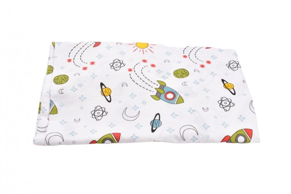Paturica fermecata Cearsaf patut 120x60 cm bumbac model rachete
