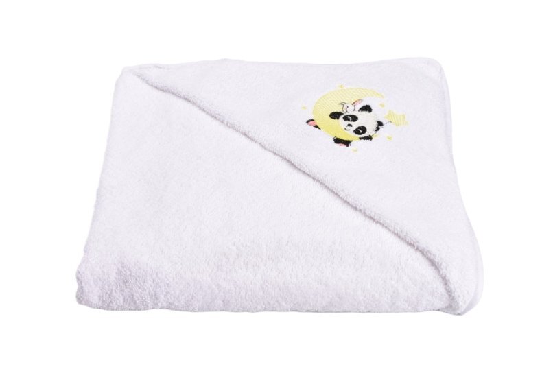 Paturica fermecata Prosop de baie cu gluga model panda 75x75 cm