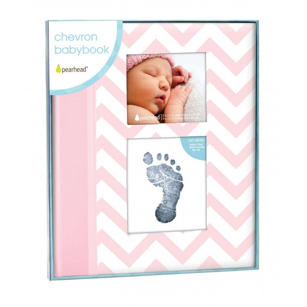 PEARHEAD Caietul bebelusului cu amprenta cerneala pink