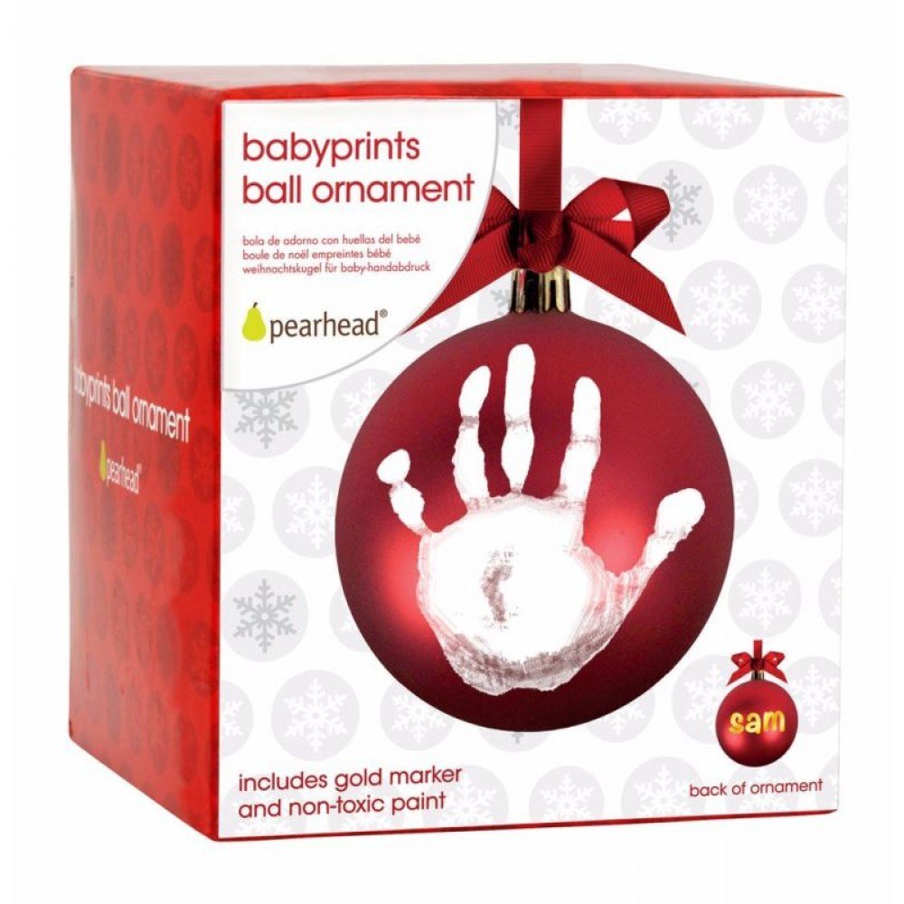 PEARHEAD Glob de Craciun cu amprenta bebe