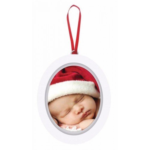 PEARHEAD Kit rama foto ovala cu amprenta din cerneala Babys First Christmas