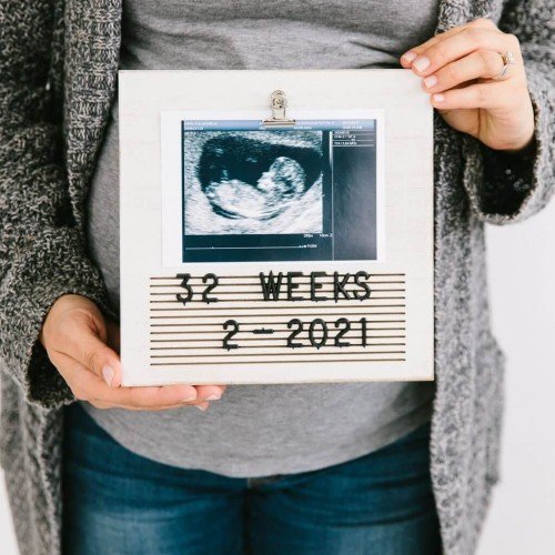 PEARHEAD Rama foto ecografie cu litere pentru personalizare