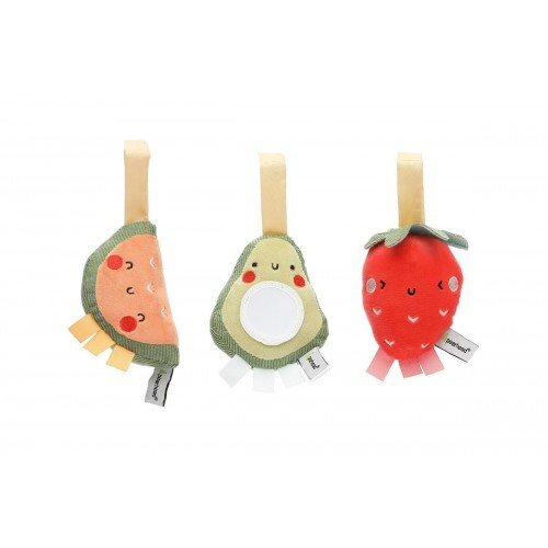PEARHEAD Set 3 jucarii de plus pentru bebelusi model fructe