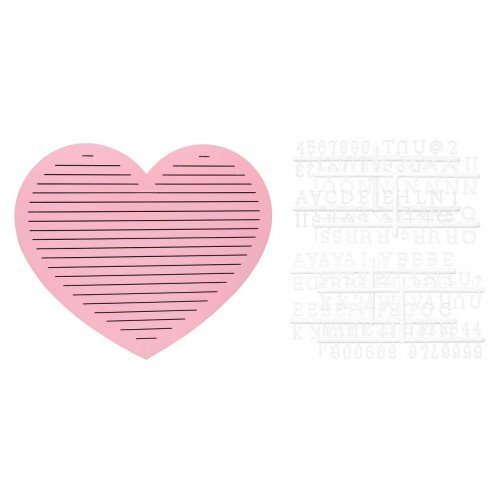 PEARHEAD Tabla decorativa inimioara cu litere pentru personalizare