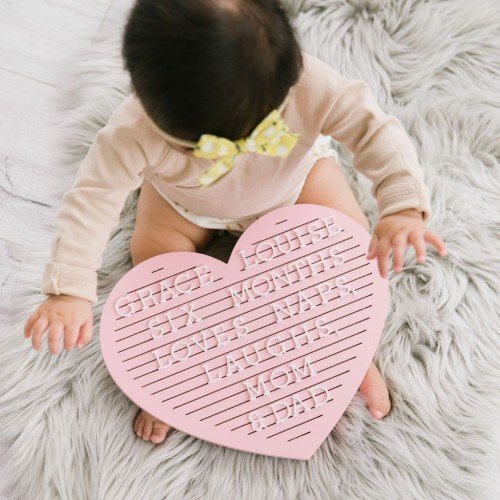 PEARHEAD Tabla decorativa inimioara cu litere pentru personalizare